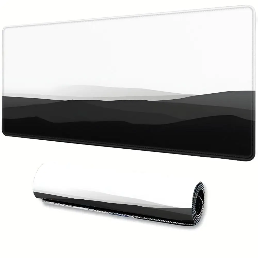 

Black and White Mousepad Art Large Desk Mat Aesthetic Minimalist Table Rug 800x300 Keyboard Pad Mausepad Xxl Mouse Pad HYBXAXC