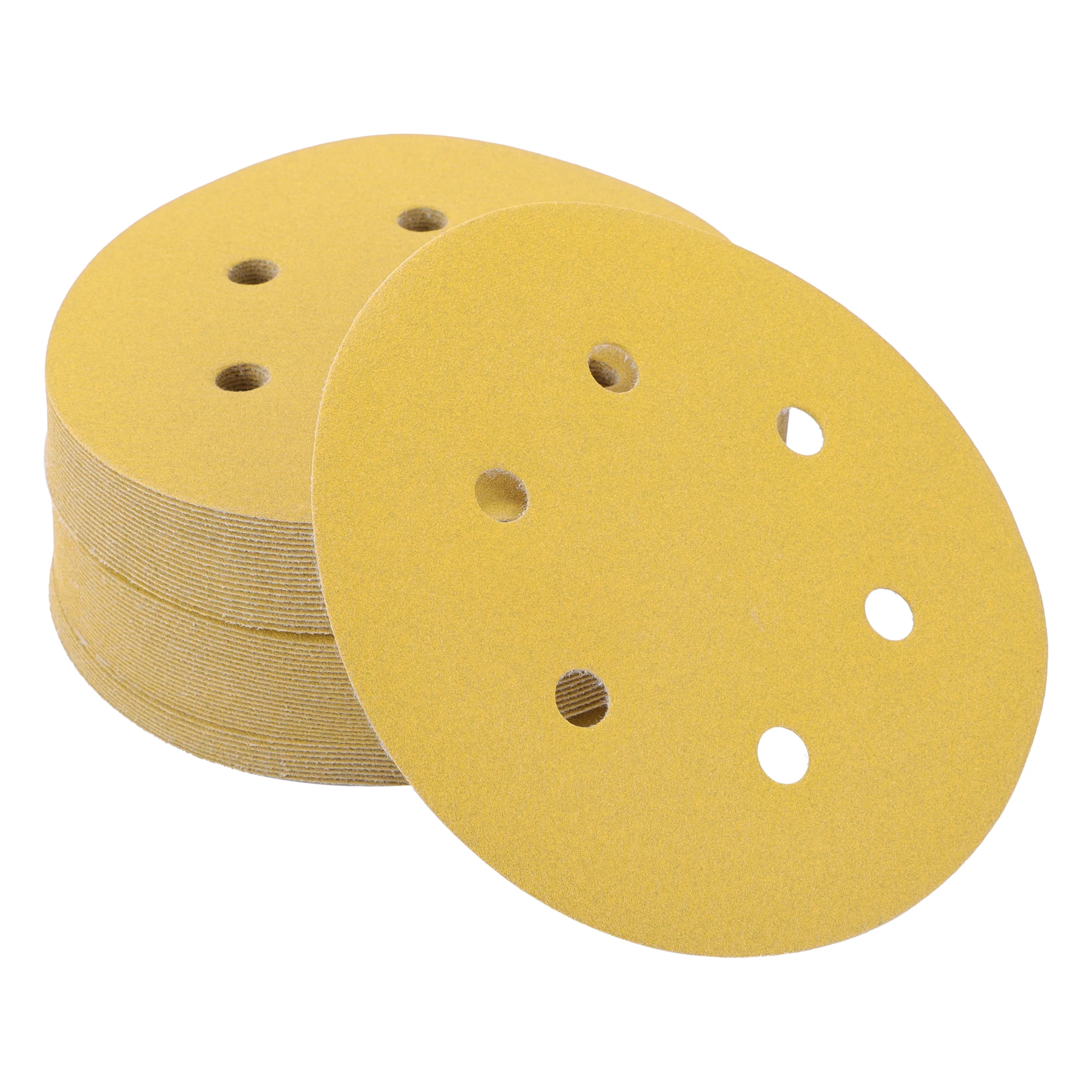 UXCELL 50 PCS Sand Pad 180 Grits Sanding Discs 6 Inch 6 Hole Round Hook and Loop Sandpaper Polishing Disc Car Abrasive Tool