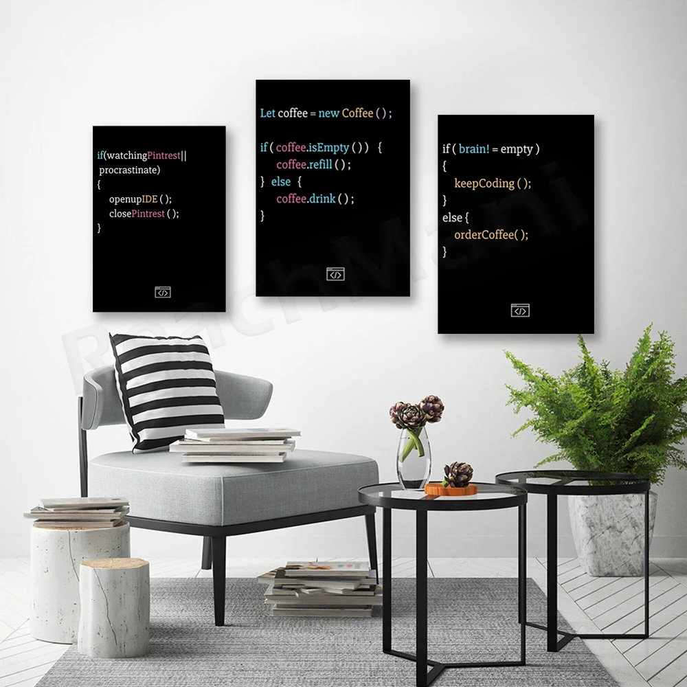 Programmers Code Wall Art, Life hack code, coding with coffee, coffee addict, Coder Wall Art, Coffee addict Developer Poster