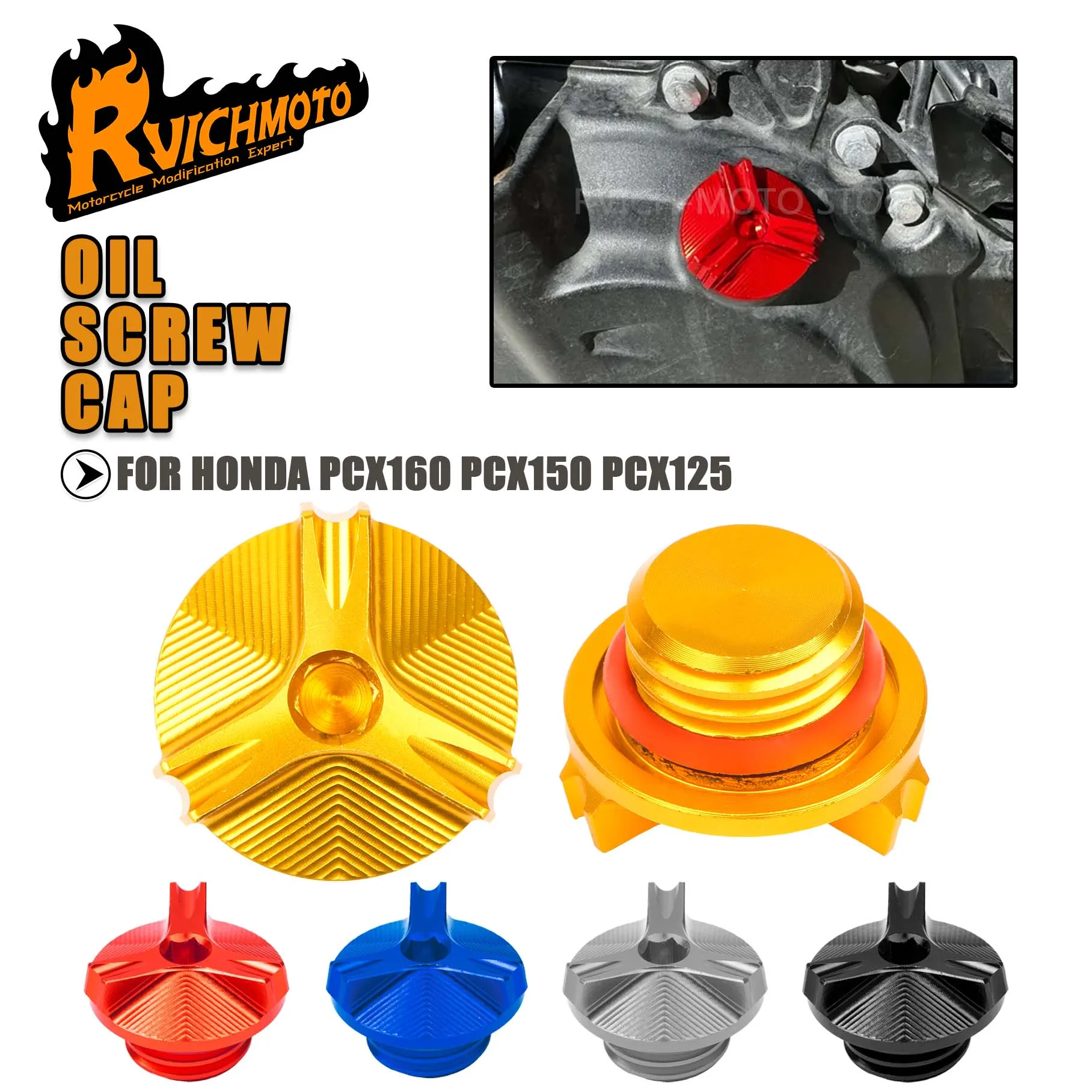 

PCX 125 150 160 PCX Motorcycle Engine Fuel Tank Cap For Honda PCX125 PCX150 PCX160 Oil Filler Hole Anti-Theft Bolts Seal Screw