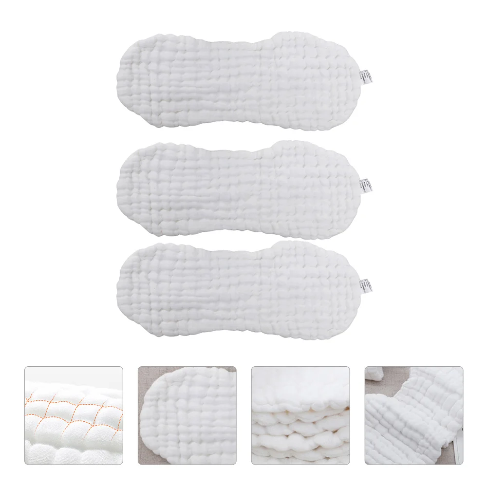 3 Pcs Diaper Gauze Diapers Infant Baby Cushion Newborn Machine Washable Portable Changing Pad Blanket Cotton Wrap Breathable