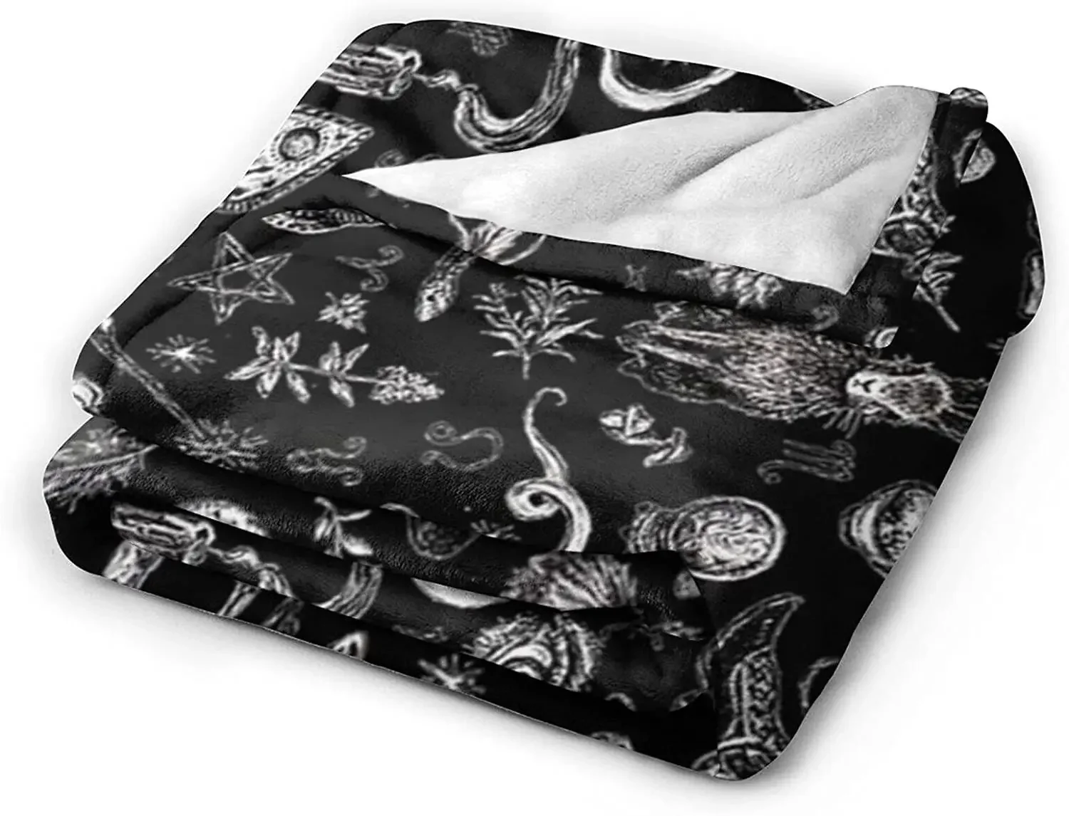 Halloween Witch in Black Blanket,Halloween Flannel Blankets,Lightweight Soft Cozy Unisex Bed Blanket