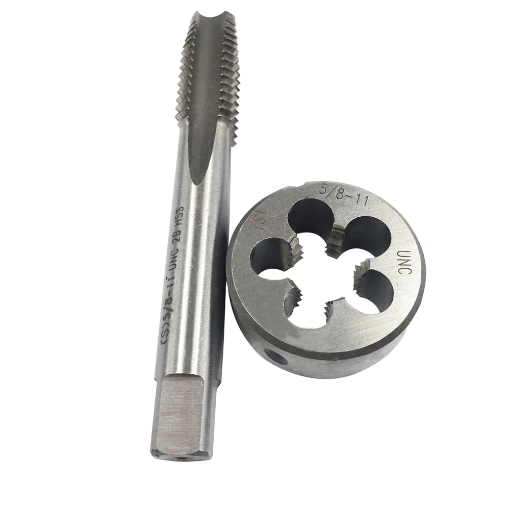 5/8 "- 11UNC 5/8-11UNC HSS طقم السدادة واللولبة UNC آلة صنبور لولبي ويموت خيط دائري UNC