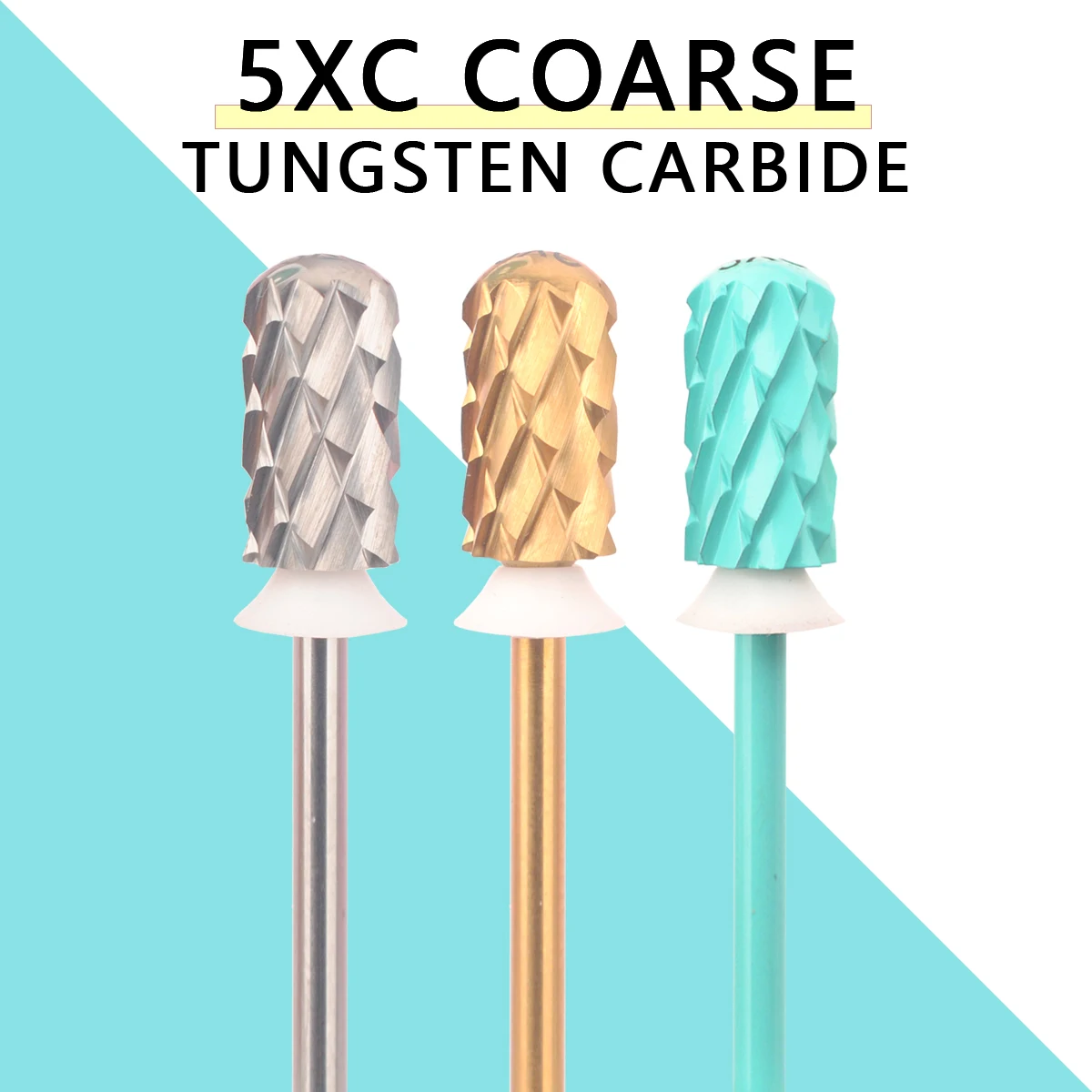 Asentale 5XC 라운드 탑 대형 배럴 네일 드릴 비트 3/32 카바이드 버 두꺼운 젤 제거 매니큐어 드릴 액세서리 공급 업체