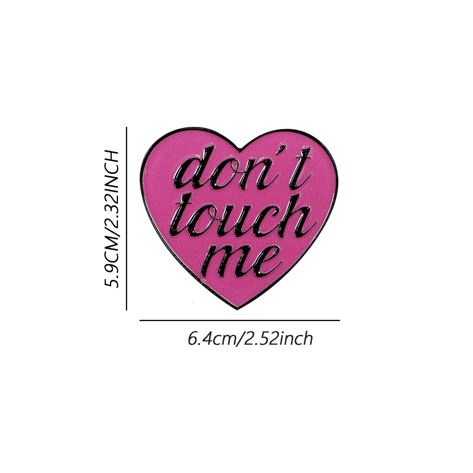 1pcs 3D Don’t Touch Me Heart Emblem, Decorative Items. Suitable for Decorating the Rear Side of Cars,Trucks,and SUV,Waterproof