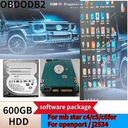 NEW 2023.09  Full Softwares Free Remote Install Activate Auto Diagnostic Tool For MB STAR SD C4 C5 C6 Openport 2.0 xentry 600GB