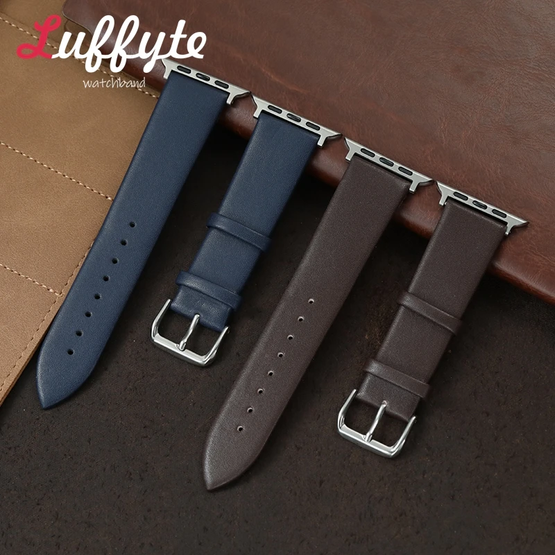 

Soft Watch Band for Apple Watch 1-11 SE Ultra 3 2 1 Ultra-thin Leather Strap for Iwatch 49/46/45/44/42/41/40/38mm Watchband Belt