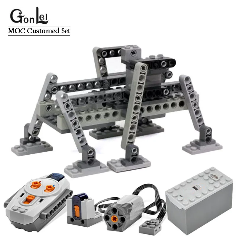 

2024 NEW MOC Remote Control Walking Robot for Motorized AT-TE Frame 1509 Six Legged Walker Model Education DIY Blocks Toys Gifts