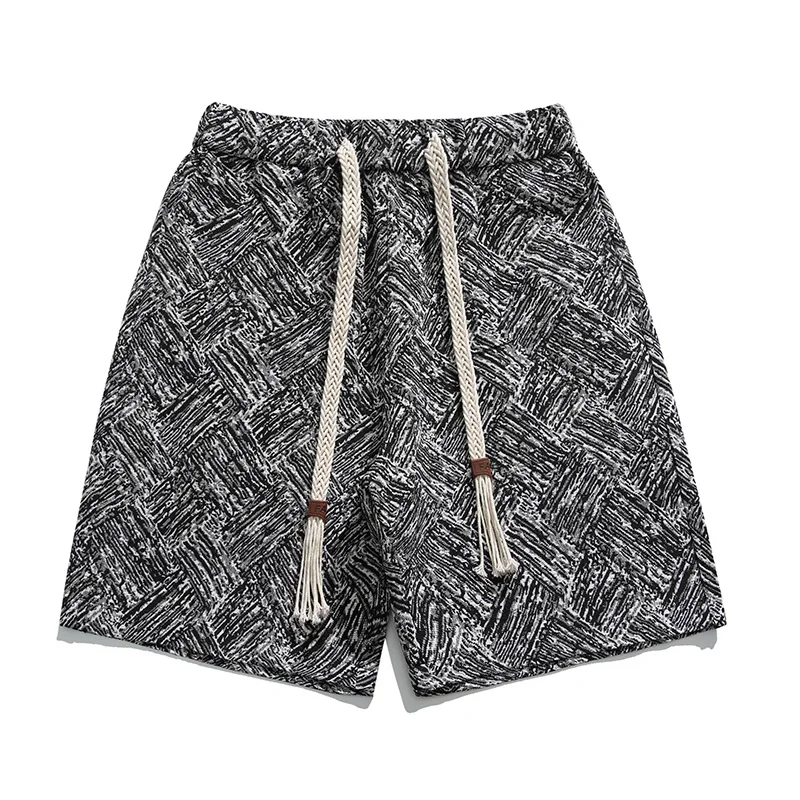 

Casual Plaid Embroidered Sports orts for Men Loose Fit Versatile Ciwalk Tee-acetate Fiber 00% Brand ex Summer orts