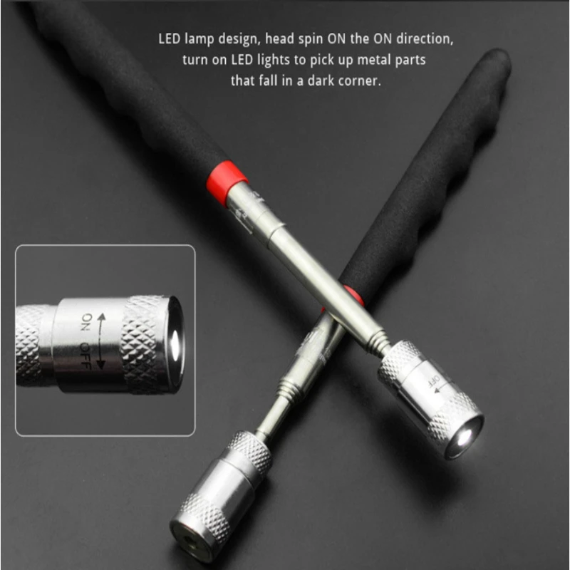 

Telescopic magnet picking tool for hard to reach areas