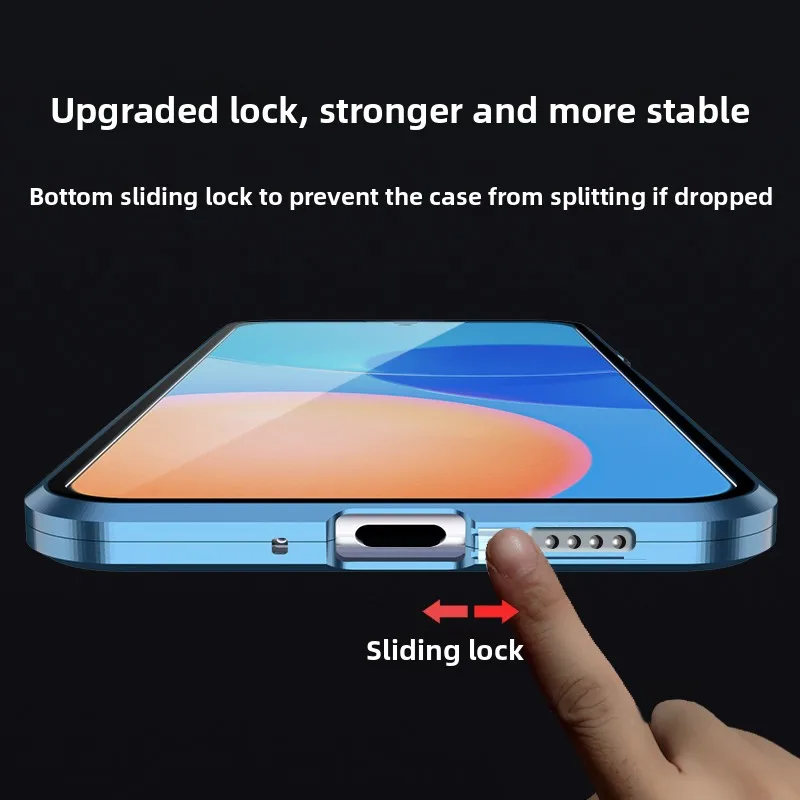 Etui na OnePlus 15, szkło dwustronne, ochrona 360 stopni °   Magnetyczny pokrowiec na telefon przyjazny dla skóry do OnePlus15 HD, odporny na wstrząsy bumper funda — zdjęcie produktu 4