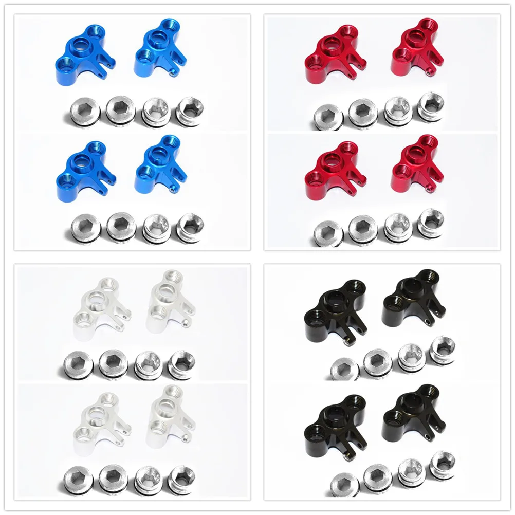 Aluminum Front + Rear Axle Carriers Knuckle Arm - 4PCS for 1/16 Mini E REVO Summit Slash Rally 7034