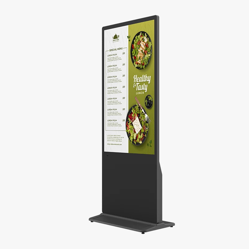 43 50 55 ''أرضية داخلية كشك عرض المعلومات الوسائط الإعلان لاعب عمودي Lcd لافتات رقمية مركز تسوق