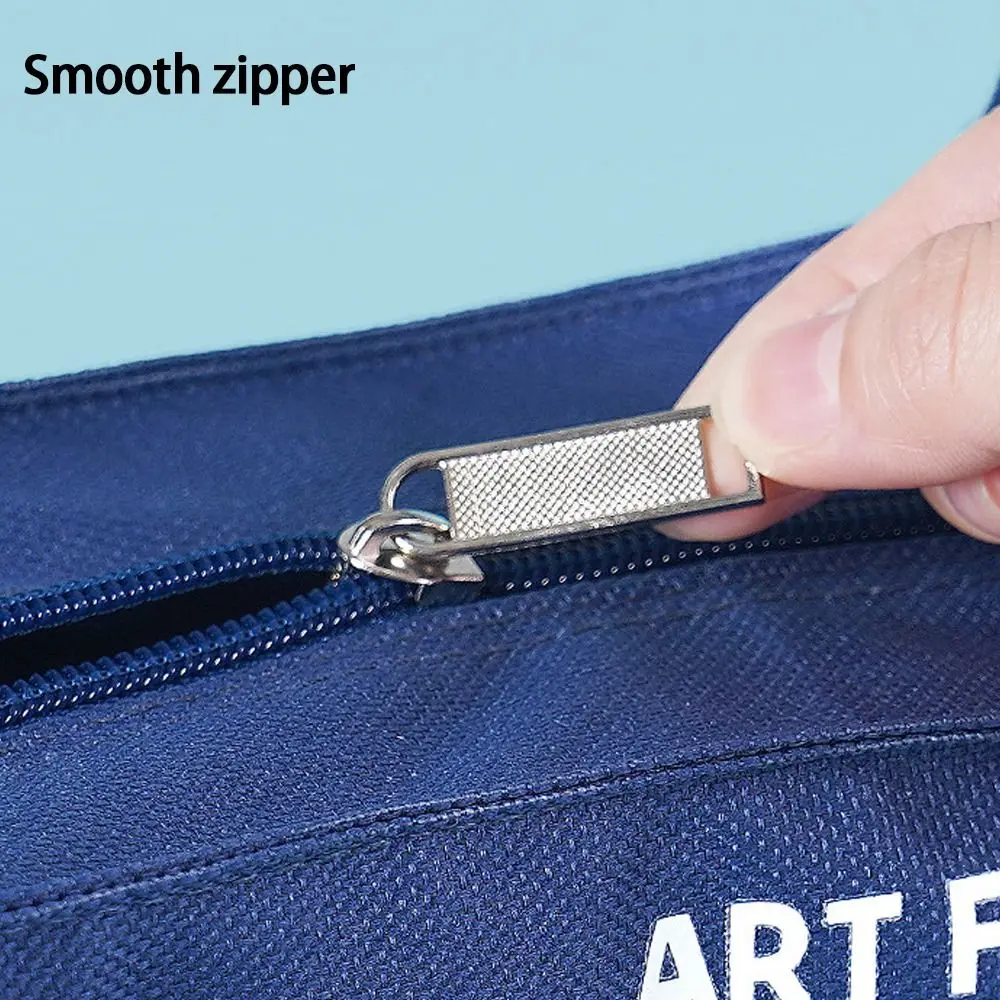 New A3 Document Bag Multifunctional Large-capacity Zipper Pouch Bag Portable with Handle File Organizer Office Student Supplies