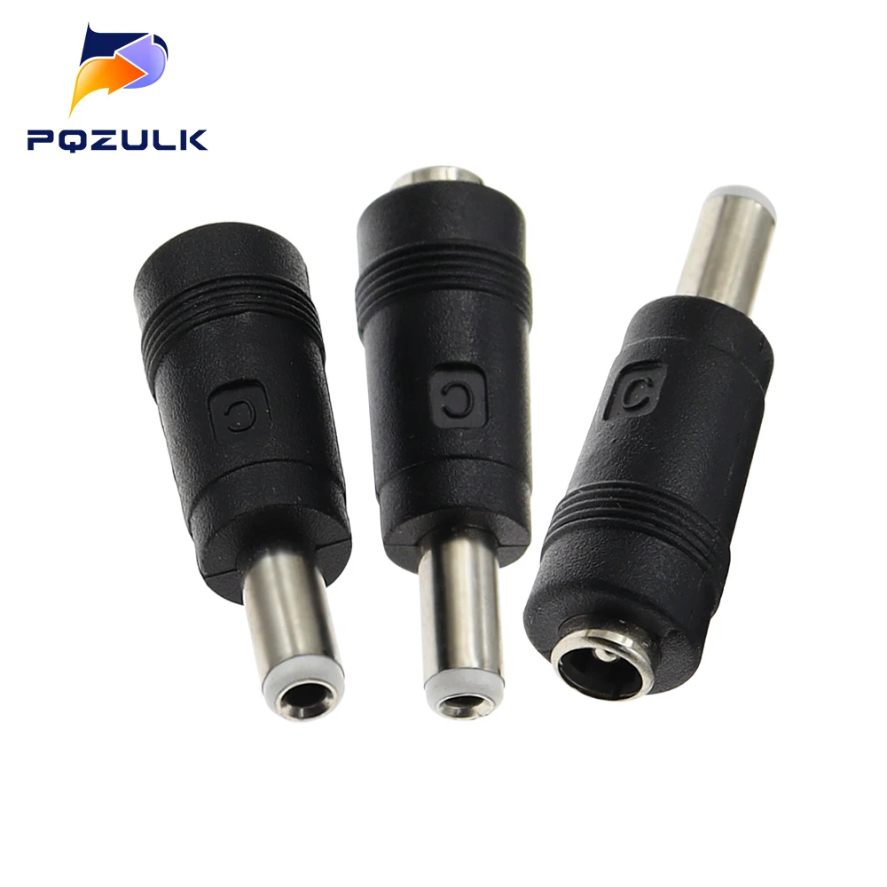 5PCS DC Adapter DC Power Adaptor Plug Conversion Head Jack Female Socket Connector 5.5*2.1mm to Male 5.5*2.5mm