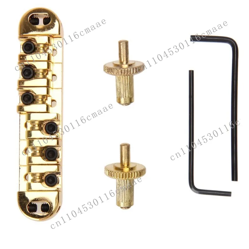 Golden Winding Bridge, Electric Guitar Bridge with Ball Roller, Drawstring Board, Instrument Accessories