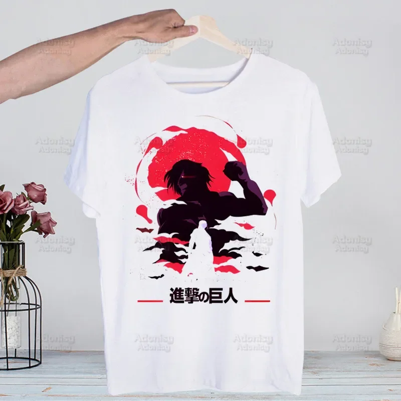 Attack on Titan T Shirt Men Retro Washed Liberty Eren Levi Tops Tees Harajuku Shingeki No Kyojin Tshirt Hip Hop Male T-shirts