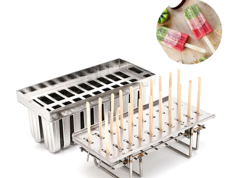 Stainless Steel Molds Commercial Ice Cream Mold Popsicle 20pcs