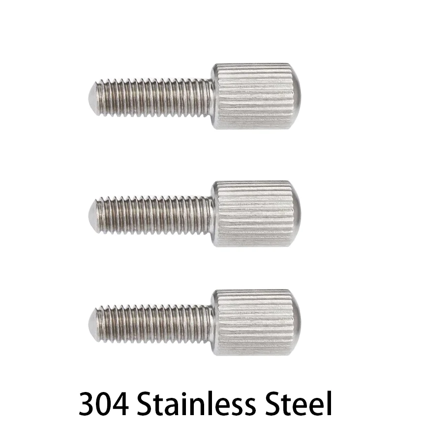 M2 M2.5M3 M4 M5 M6 GB836 304 Stainless Steel Knurled Bolt Small Head Screw Hand Tighten ThumbScrew Curtain Lock Thumb Screw