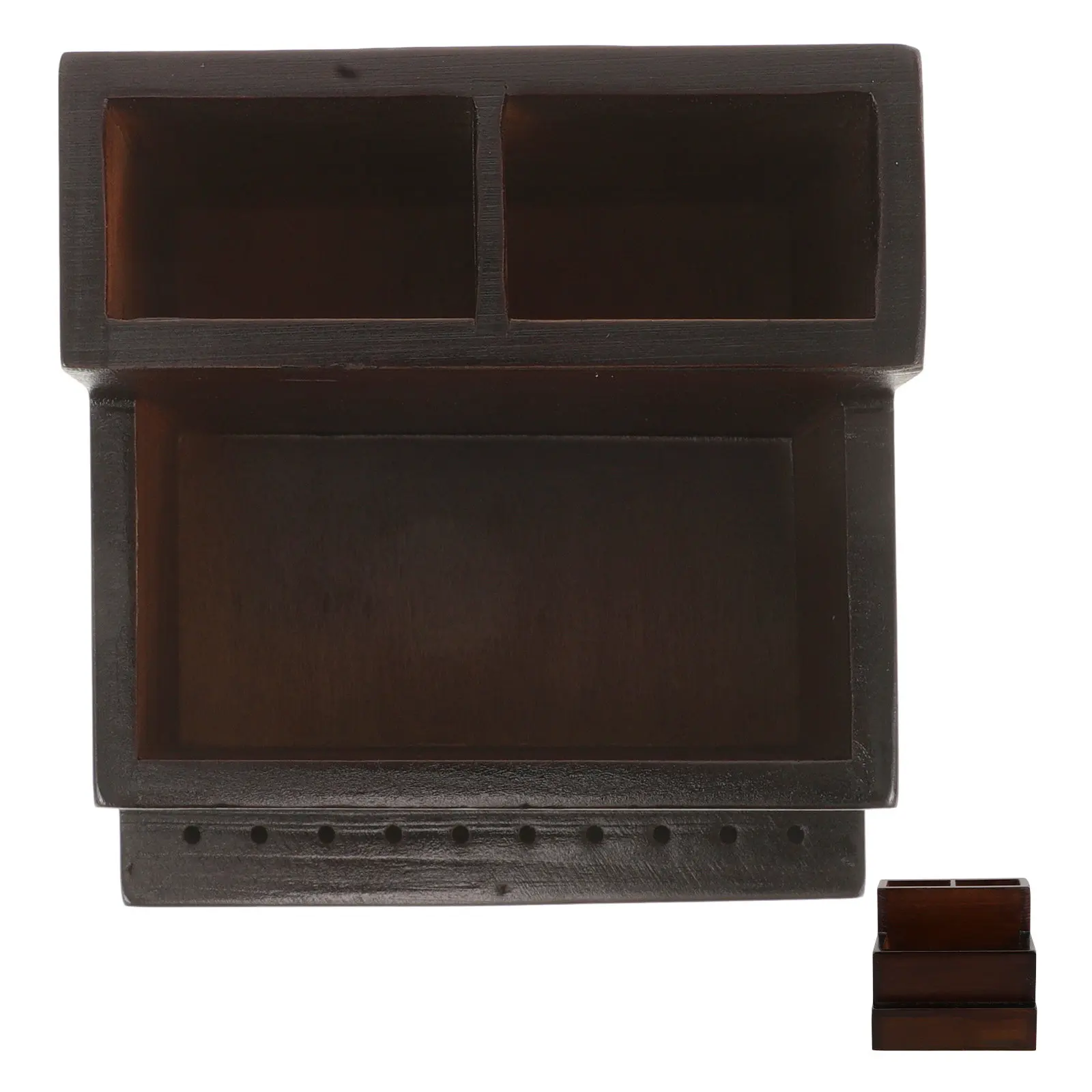 Solid Wood Nail Tool Storage Box Large Capacity Desktop Organizer Manicure Drill Case Drill Bits Organizer Nail Polisher Stand