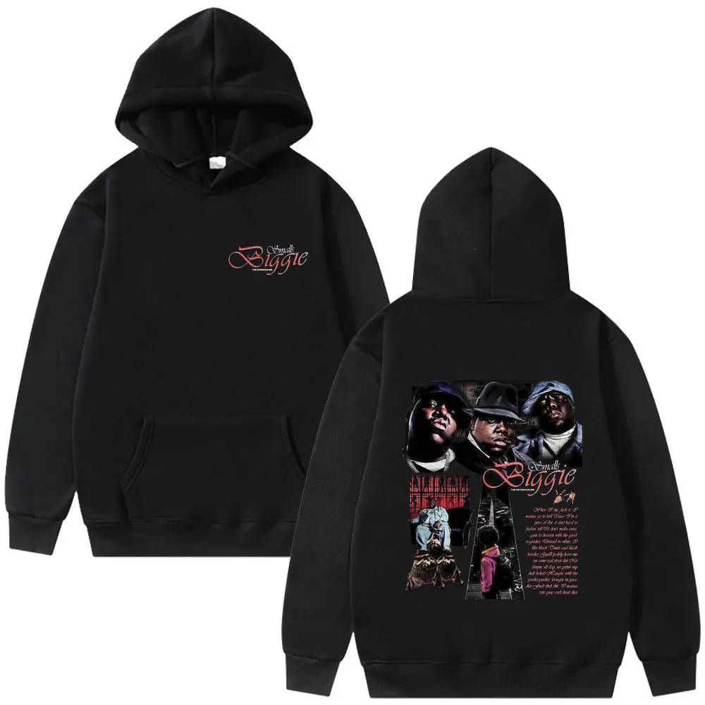 

Hot Rapper The Notorious Big Hoodie Biggie Smalls Print Hooded Sweatshirt Men Women Hip Hop Vintage Oversized Pullover Hoodies