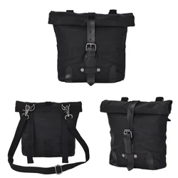waterproof toolkit crossbody bag Vintage style motorcycle side bag oil wax canvas small electric car head bag