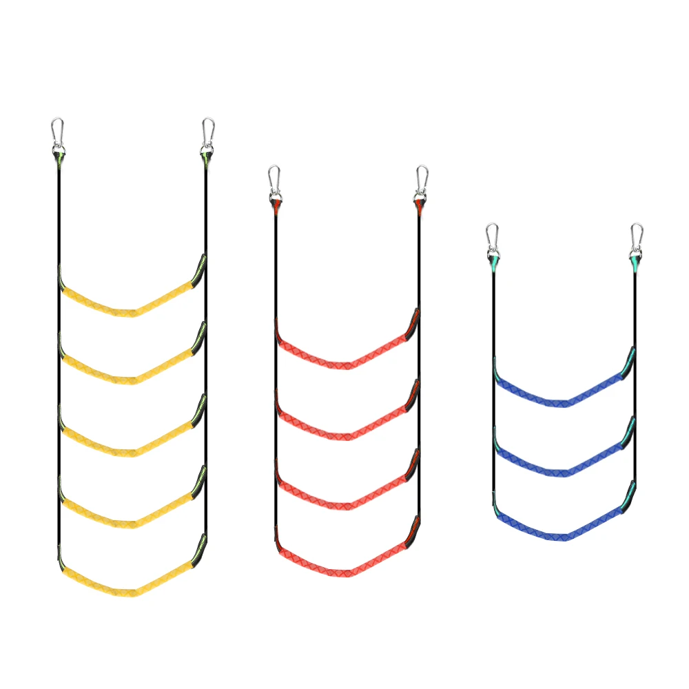 

Yacht Boat Side Hanging Ladder Boarding Soft Ladder 3/4/5 Step Boat Rope Ladder Portable Boat Folding Ladder Rubber Boat