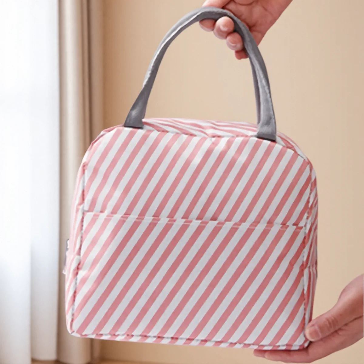 صندوق غداء مبرد وظيفي محمول معزول من القماش حقيبة غداء للنساء والأطفال لتخزين الطعام الحراري للنزهات