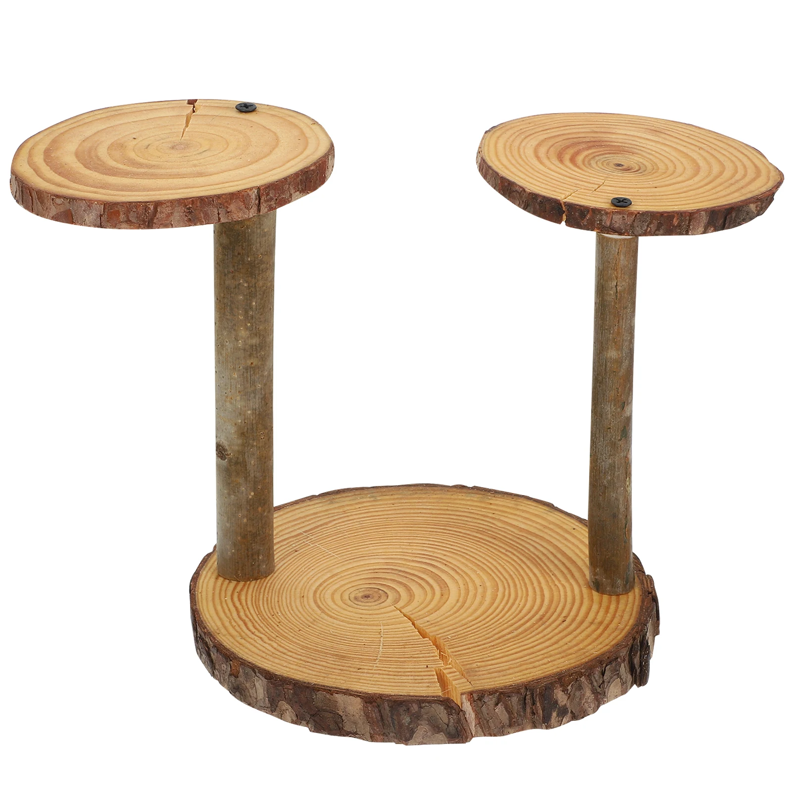 

Solid Wood Flowerpot Rack Round Display Shelf 12cmx17cm Planter Stand for Balcony Garden Plant Pot Holder Wooden