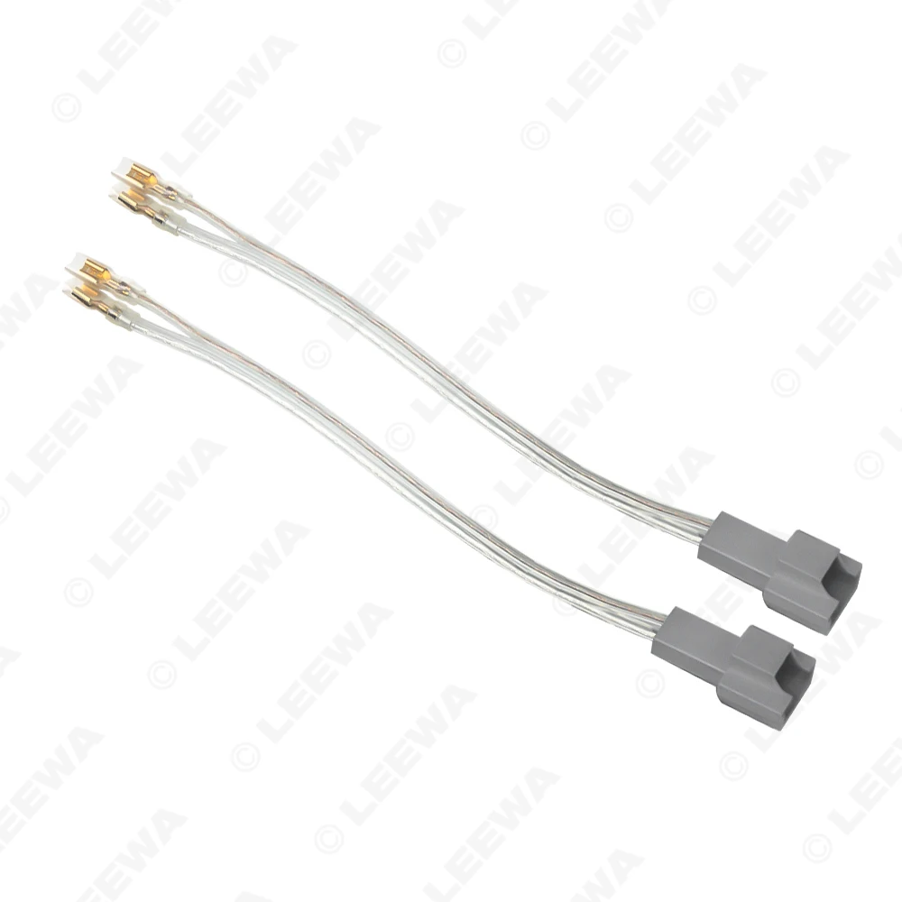LEEWA 2pcs Car 2Pin Stereo Speaker Wire Harness Adaptors For Volvo Auto Speaker Replacement Connection Wiring Plug Cables #5359