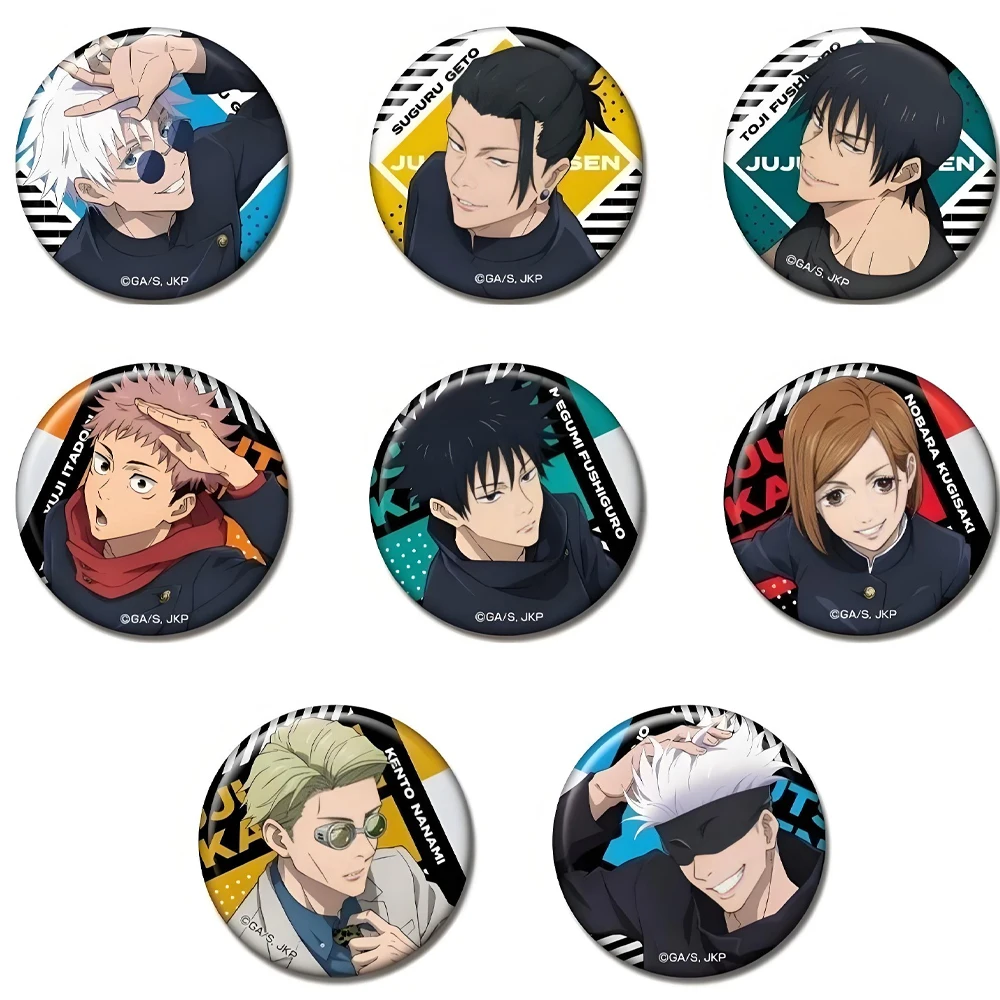 

Anime Jujutsu Kaisen Laser Tinplate Itadori Yuji Ryomen Sukuna Gojo Satoru Cosplay Costume Badge Pin Spte Tinplate Brooch Gift