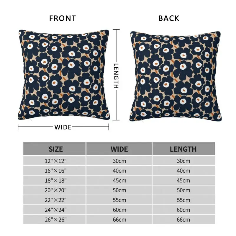 Custom Modern Little Poppy Print Cushion Cover for Sofa Velvet Fashion Modern Style Throw Pillow Case