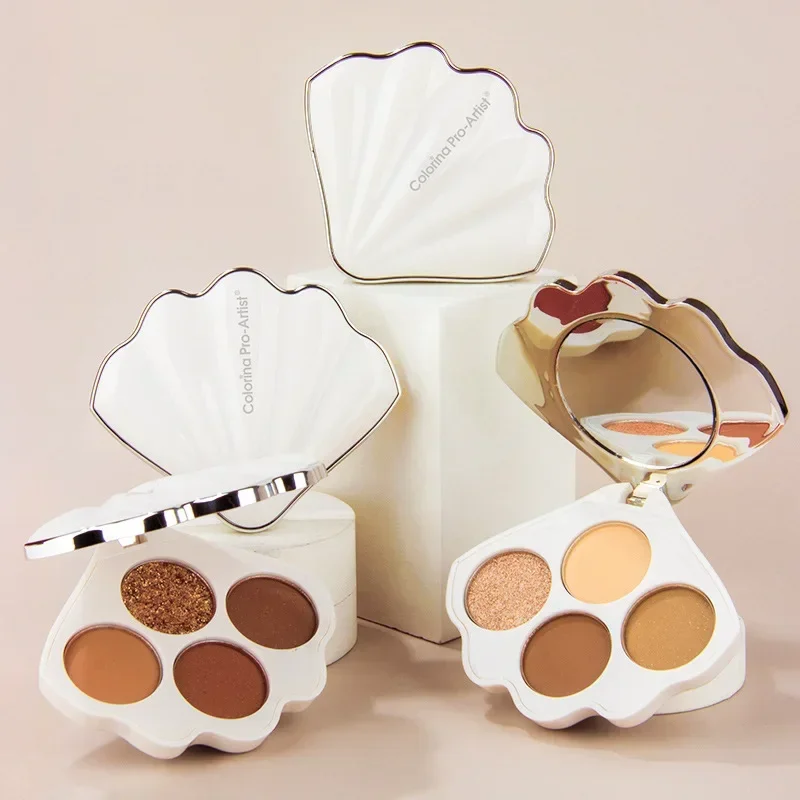 1 Pcs Eye Shadow Matte Shimmer Makeup Eyeshadow Palette High Pigmented Makeup Pallet Kawaii Shell Eyeshadow Container Косметика