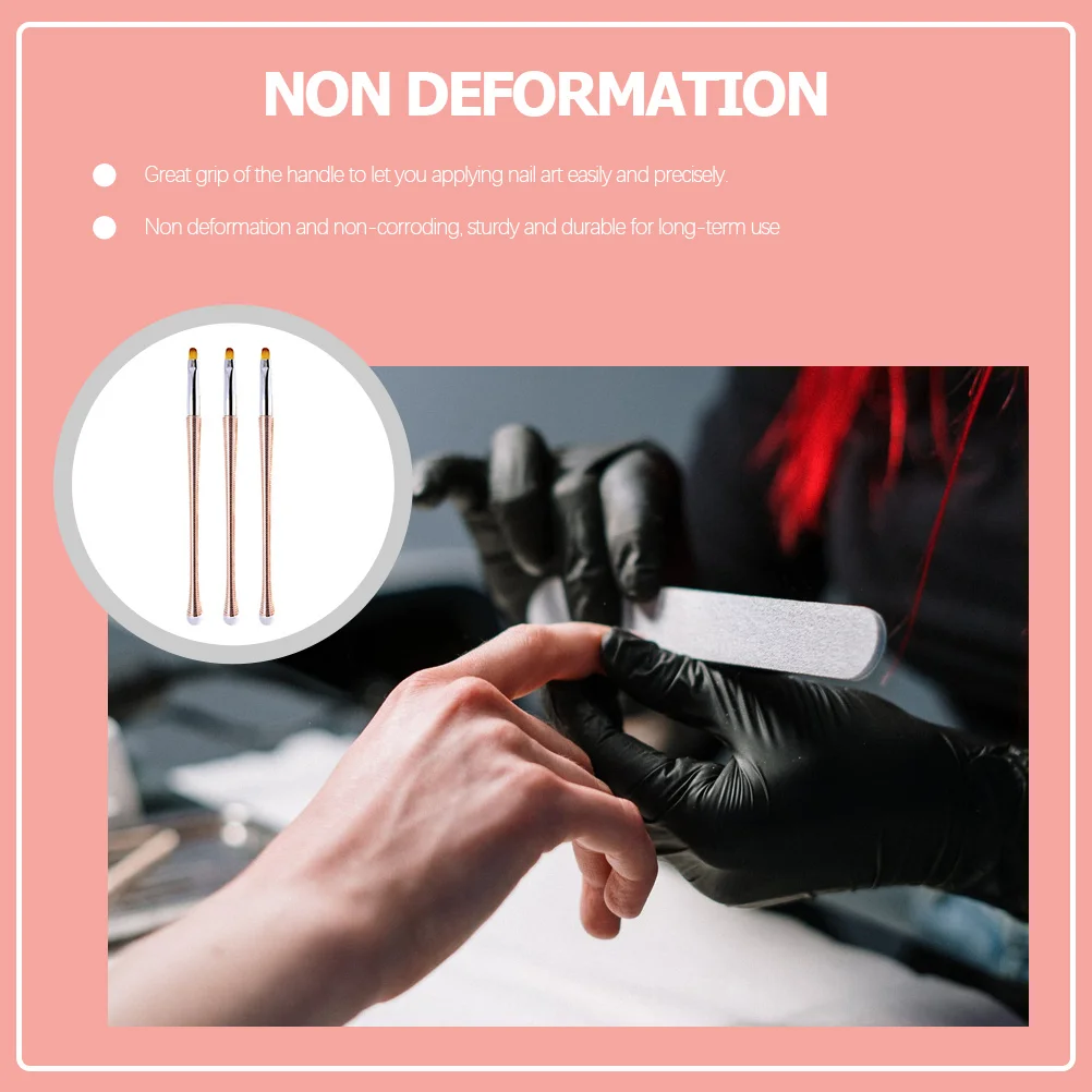 3 個のネイルアートペン、クリエイティブなネイル描画ツール用の滑らかなカラーリングブラシ付き、ジェルアート用のマニキュア用品キット