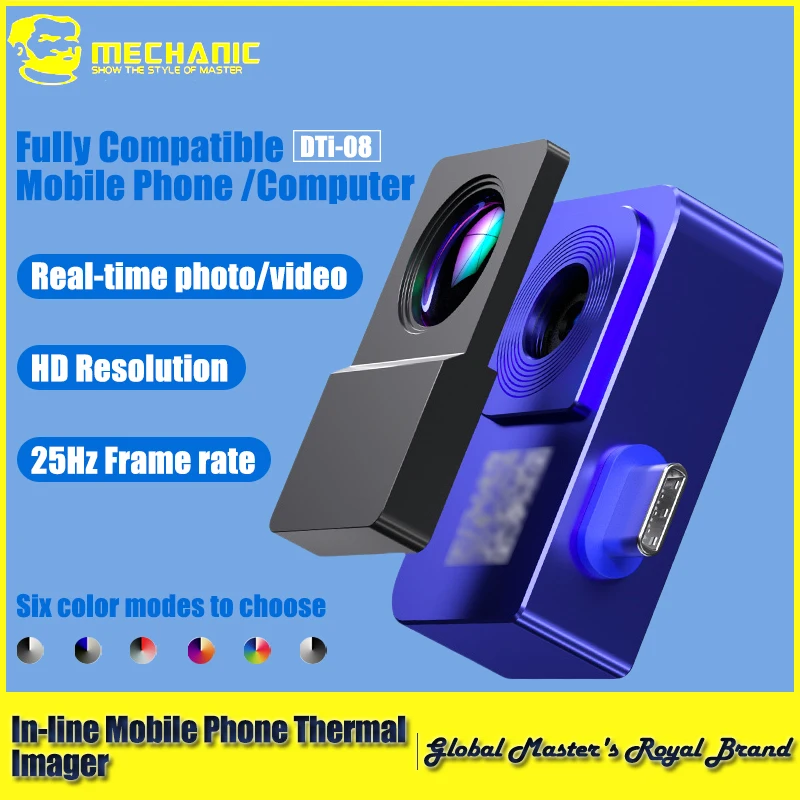 

MECHANIC DTi-08 Infrared Thermal Imager One-click Mobile Phone Motherboard PCB Fault Quick Check Instrument Imaging Analyzer