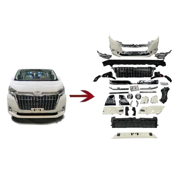 2024 Luxury Car Upgrade Modification Kit  Accessories Hiace Toyotas  car modification and interior upgrade Body kits