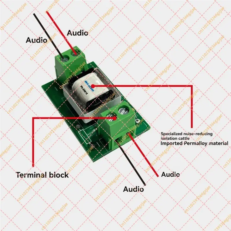 FY XB-Alloy Transformer Current Acoustic Noise Eliminator Single Channel Audio Isolator 1 Channel Isolation Cow