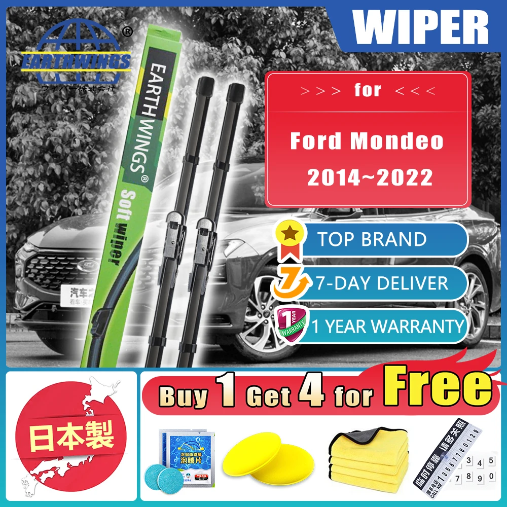 

For Ford Mondeo 2014~2022 MK4 CD391 2010 2016 Fusion Car Front Wiper 2x Blades Brushes Windscreen Windshield Accessories 28"28"