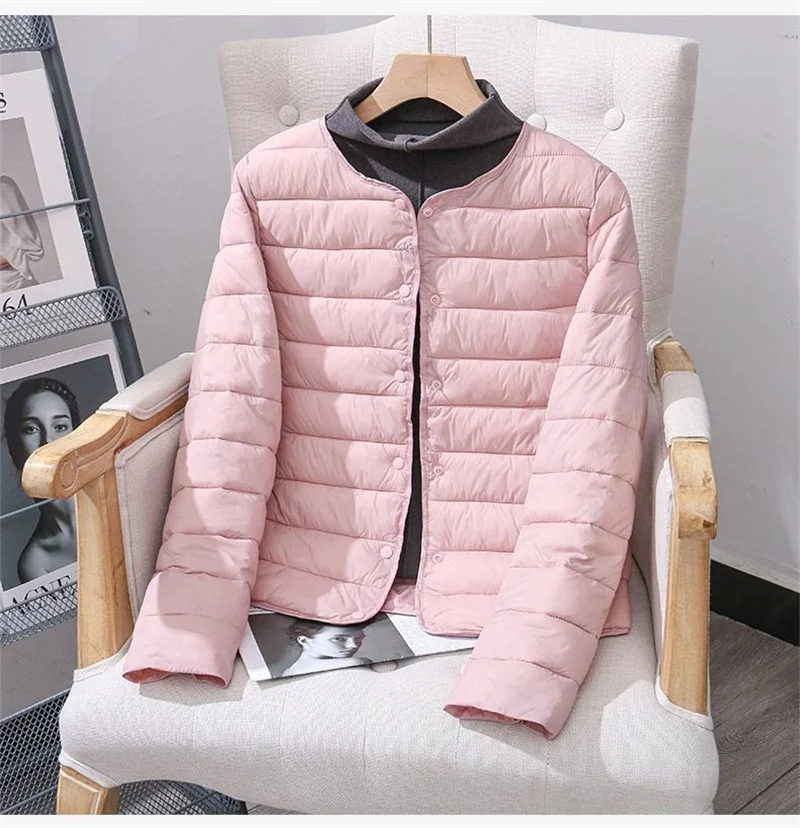 Piumino corto in cotone 2024 nuovo autunno inverno donna donna parka cappotto sottile femminile Casual caldo capispalla