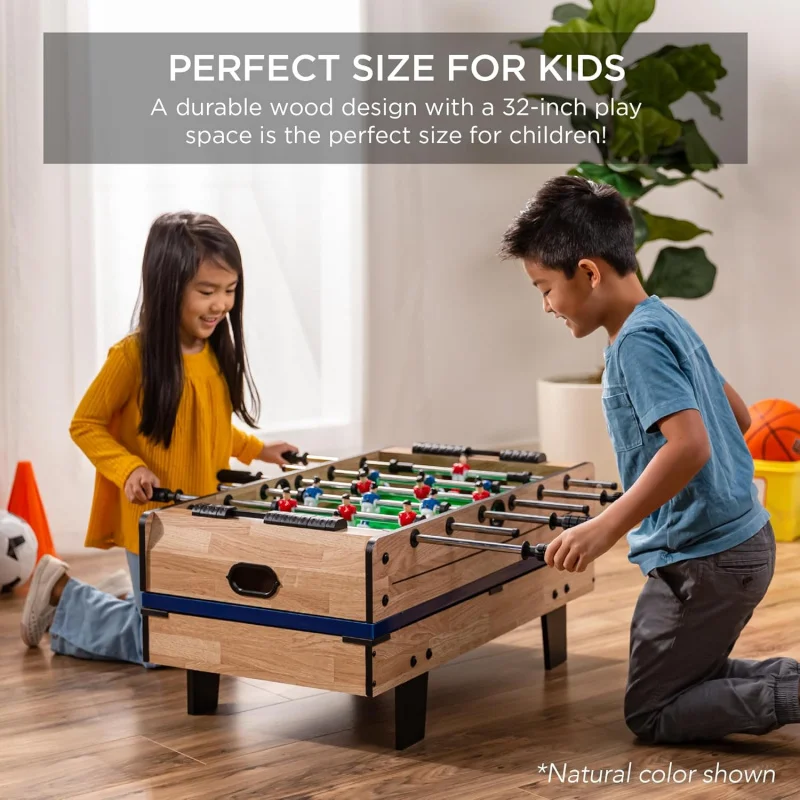 4-in-1 Multi Game Table, Childrens Combination Arcade Set Home, Play Room, Rec Room w/Pool Billiards, Hockey, Foosball a