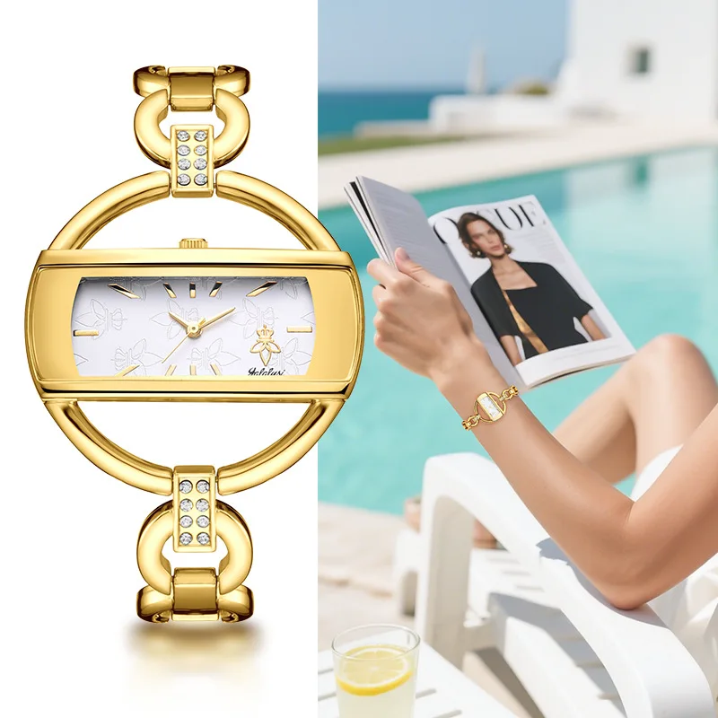 Hollow strap women's  light luxury temperament quartz watch ladies watch design fashion women's  ladies high-end watch