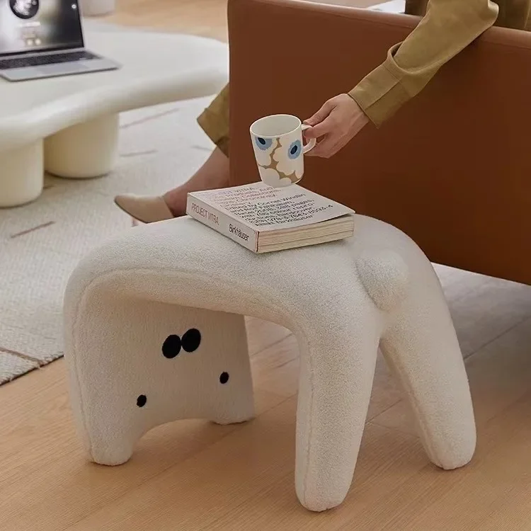 Cat shoe stool Lamb dressing chair makeup  Entrance stool Shoe stool at the door of the house