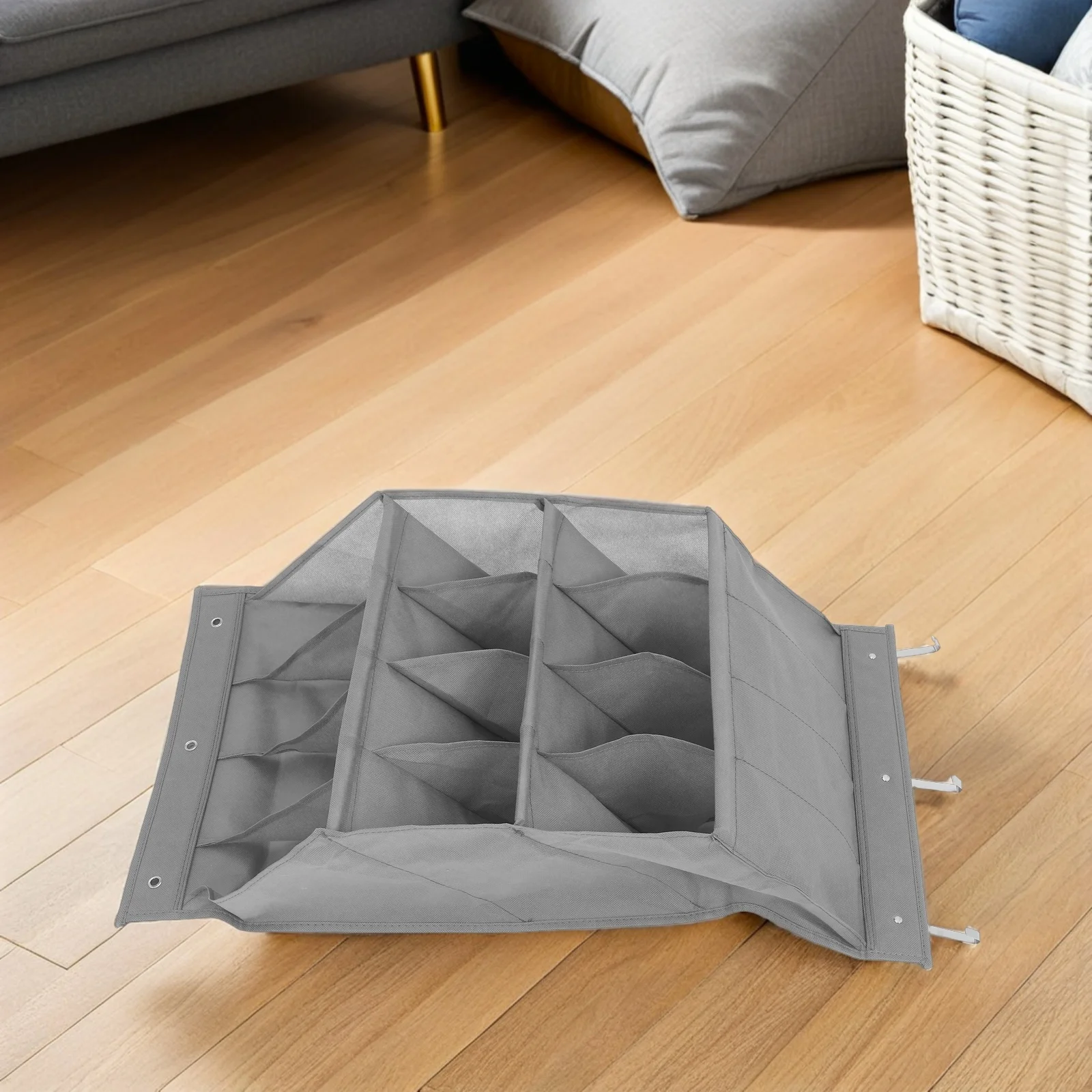 

12 Pockets Door Shoe Organizer Wall Mounted Space-Saving Storage Rack For Boots Slippers Foldable Closet Hanging Shoe Rack Over