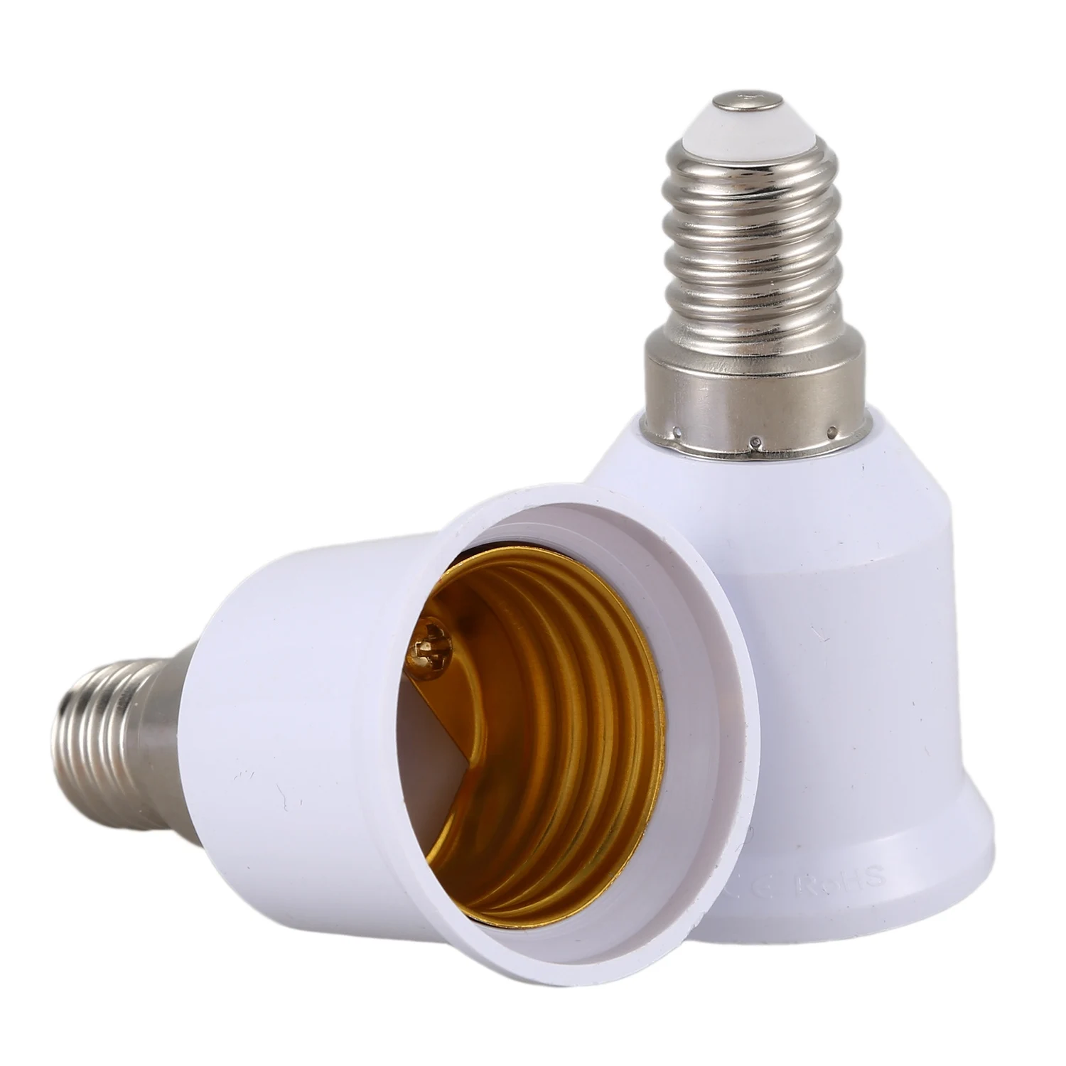 5 pcs E14, E27 Adapter Base Screw LED Light Bulb Bulb Socket Converter, White