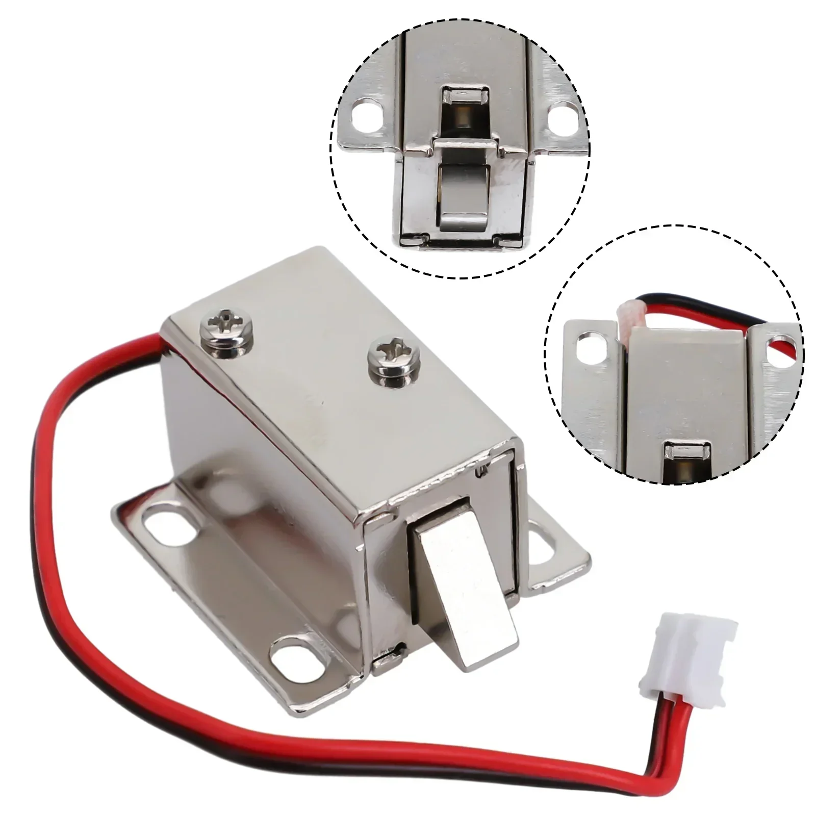 DC12V Electronic Latch Lock Catch Door Electro-magnet Release Solenoid Slant Slug For Vending Machine Door Lock Hardware