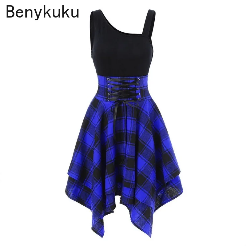 فستان نسائي عتيق بكتف بارد متقاطع غير منتظم منقوش ومزين بقطع القماش بدون أكمام وأربطة فساتين مثيرة للحفلات القصيرة #6