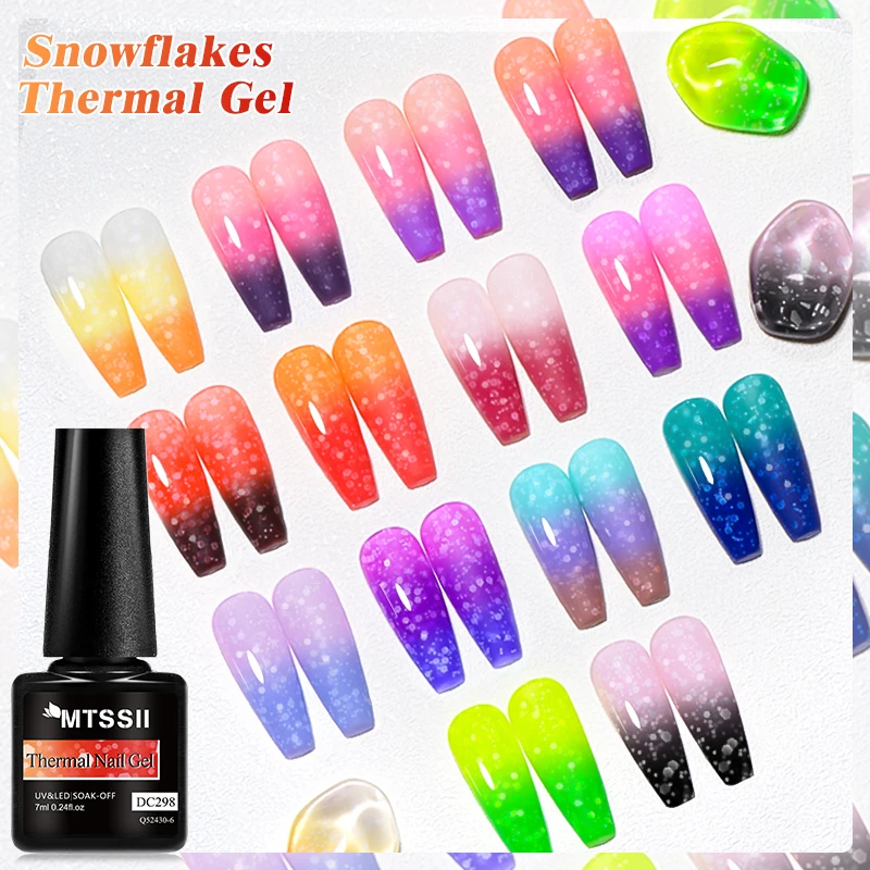Nail Art Ombre Glitter - 7ml Mtssii Sneeuw Glitter Thermische Gel