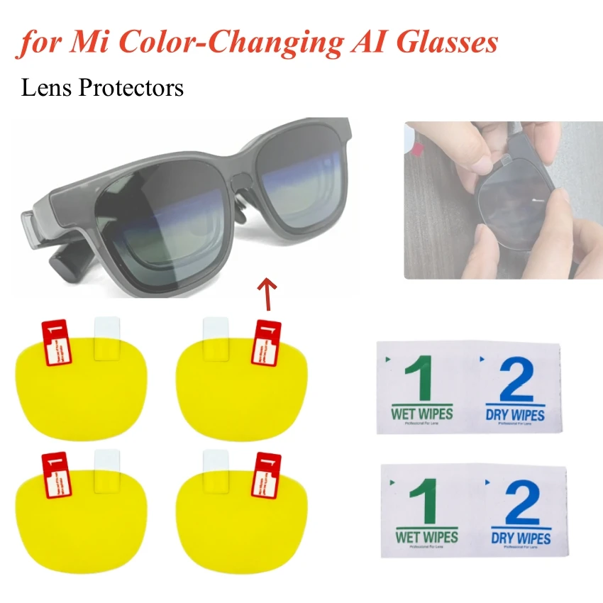 TPU Lens Protectors for Mi Color-Changing AI Glasses Protective Film HD Eyeglass Screen Protector AI Smart Accessories