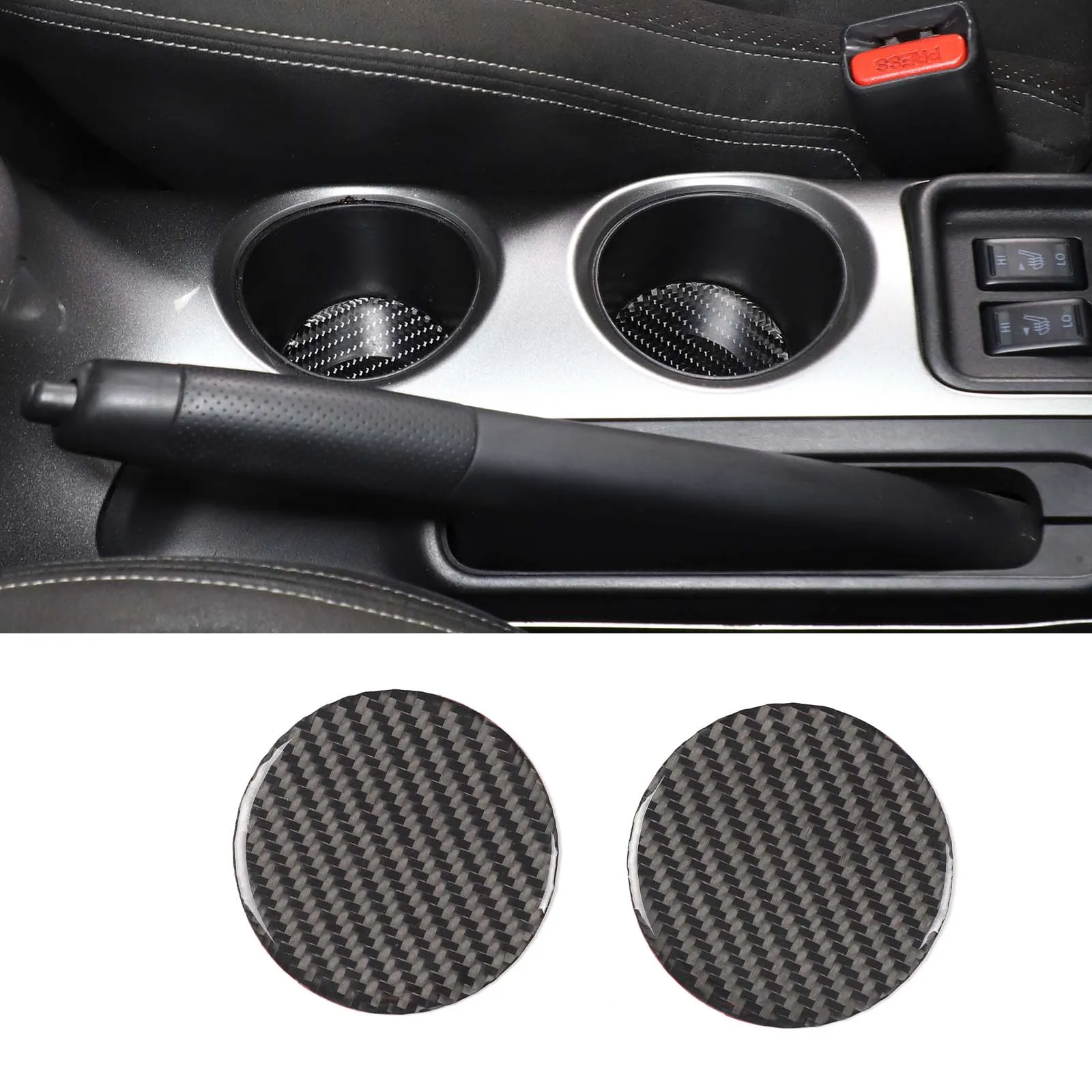 

For 2011-2019 Nissan Juke/Infiniti ESQ Car Center Console Water Cup Groove Decorative Pad Soft Carbon Fiber Car Accessories