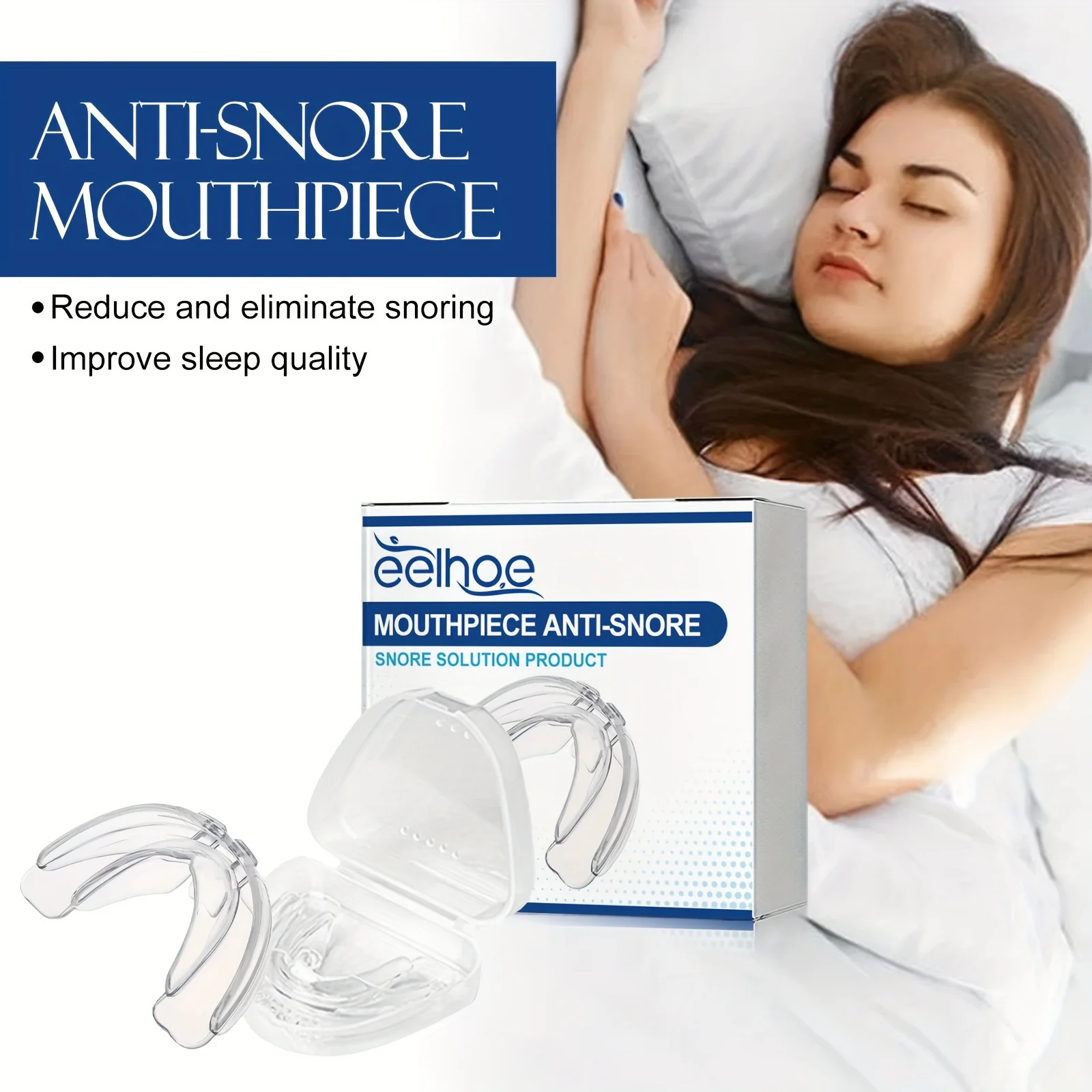 1pc Anti-Snoring Braces, Anti-Snoring Anti-Molar Breathing Smoothing Mouth Guard, Anti-Snoring Braces, Protective Teeth Braces